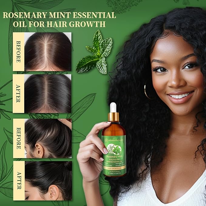 NP NATURES PHILOSOPHY Rosemary Oil for Hair Growth, Hair Growth Oil 3.38 fl oz, Anti-Hair Loss, Quickly Absorbed & Non-Greasy, Aussie Organic Hair Serum for All Hair Types, for Men and Women-Velvo Beauty