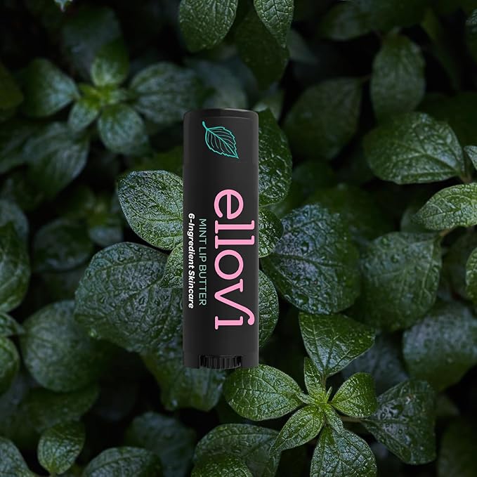 Natural Lip Butter Lip Balm - Mint - Pure Enough to Eat - Made With Just 6 Vegan Ingredients - Moisturizing Lip Care for All Day Hydration (Single)-Velvo Beauty