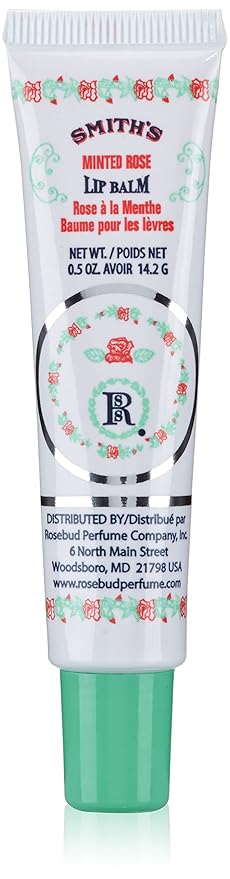 Smith's Rosebud Perfume Co. Minted Rose Lip Balm in a Tube .5 oz-Velvo Beauty