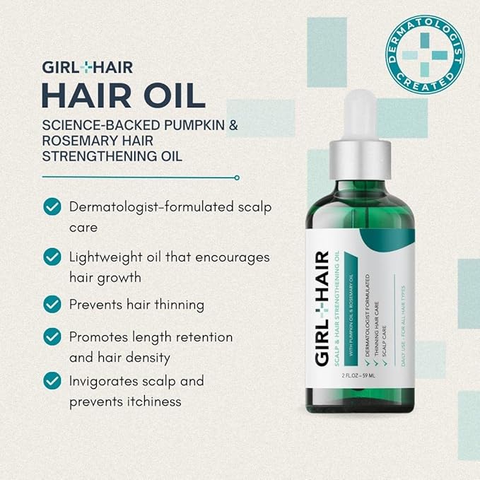 G+H Strengthening Oil | Promotes Thicker, Fuller Hair & Healthy Scalp | With Pumpkin & Rosemary for Healthy Hair | For All Hair Types (2 fl oz)-Velvo Beauty