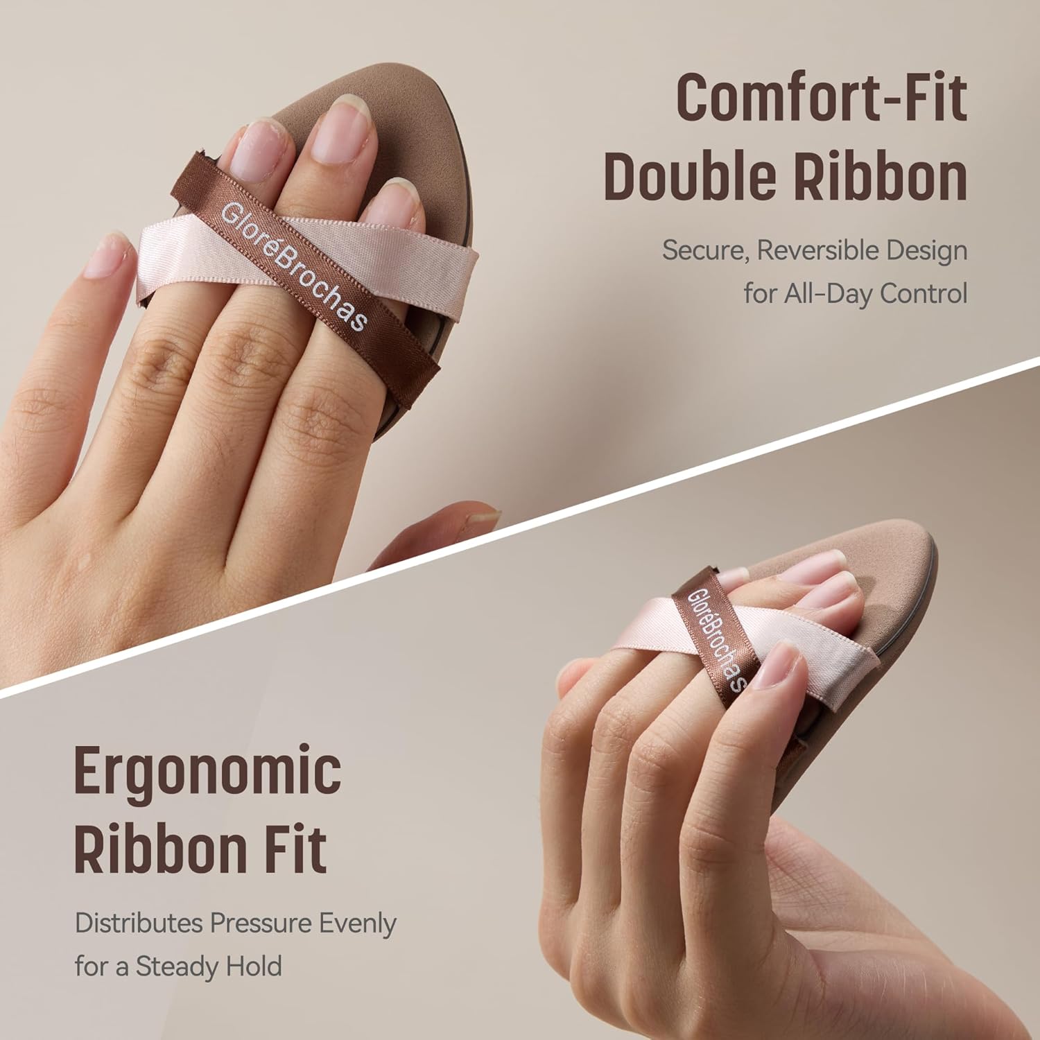 Makeup Sponge Set, GloréBrochas 4PCS Micro Porous Foundation Sponge, Latex-Free PU Makeup Puff, Low Absorption 3.2 Inch Soft Dual-Sided Foundation Puff, Individually Wrapped-Velvo Beauty