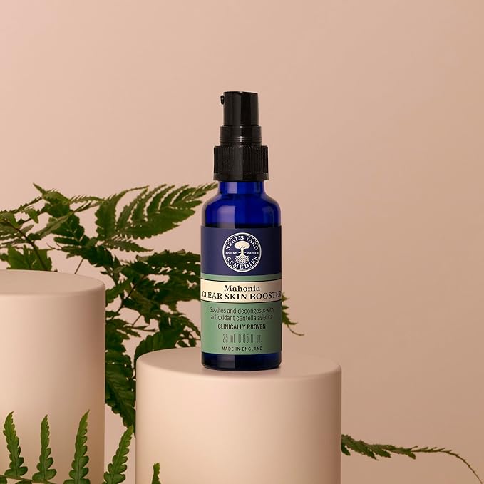 Neal's Yard Mahonia Booster with Antioxidant Centella Asiatic for Oily, Acne Prone Skin, Unclogs Pores, Balances & Purifies Face, Cruelty Free, 25mL-Velvo Beauty