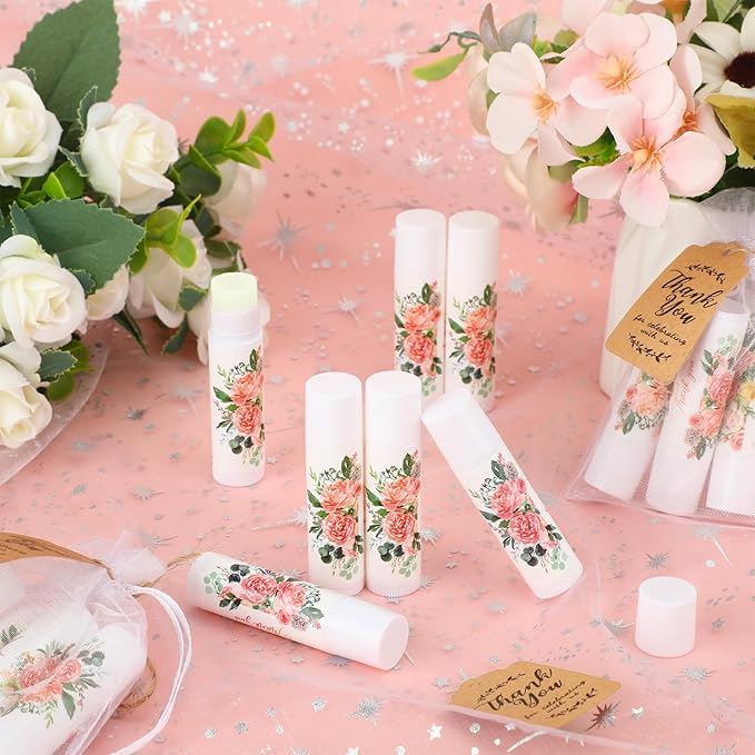 Dunzy 100 Pack Hello Fall Thanksgiving Party Gifts Bulk Lip Balms Favors Employee Appreciation Gifts Thank You Gifts Team Inspirational Gifts for Women Men Coworkers Satff Teachers(Flower)-Velvo Beauty