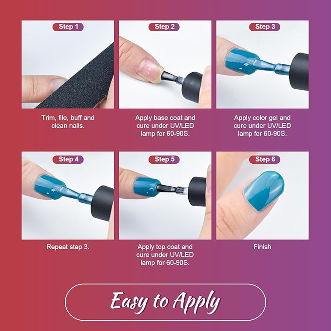 JODSONE Gel Nail Polish Kit with U V Light 32 Colors Gel Polish Set Soak Off Nail Kit Nail Art Salon or Home DIY Manicure Tools Gifts for Women-Velvo Beauty