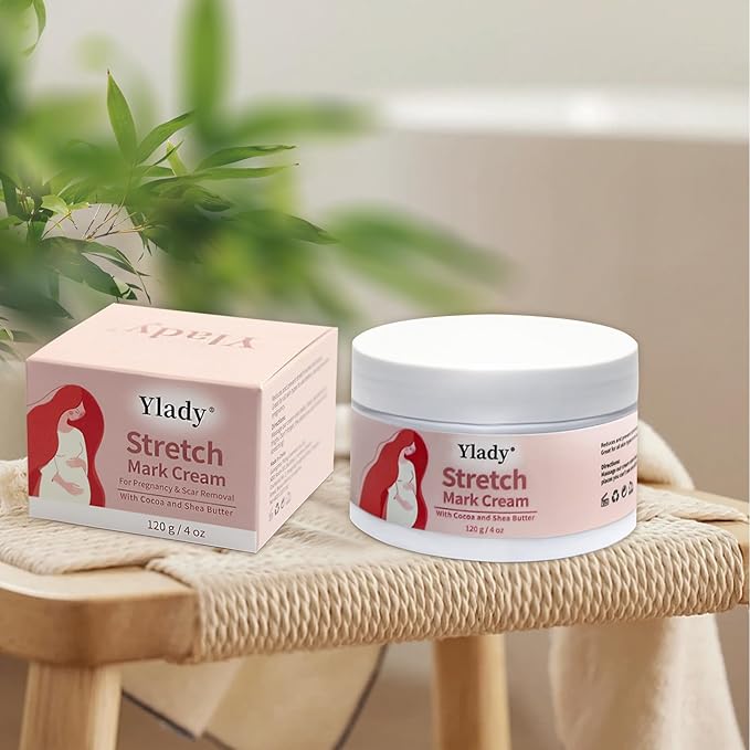 Stretch Mark Cream 120g/4 oz Stretch Marks Lotion Pregnancy Creams, Belly Butter Pregnant Women Stretch Mark Removal Treatment, Maternity Skin Care Moisturizer Scar Wrinkle Prevention-Velvo Beauty