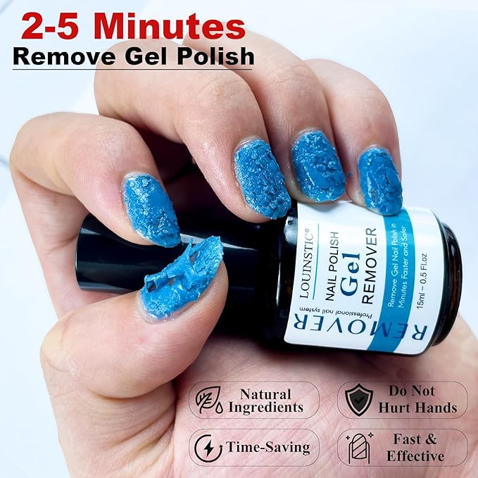 2PCs Gel Nail Polish Remover - 30ML,Fast & Easy, with Roller Cuticle Oil, No Need to Wrap and Soak, Remove Gel Polish in 2-5 Minutes at Home, No Damage to Nails, with Cuticle Pusher Tool,Nail File-Velvo Beauty