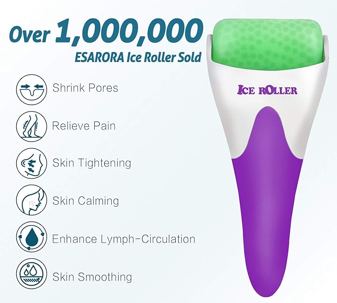 ESARORA Ice Roller for Face & Eye, Puffiness, Migraine, Pain Relief and Minor Injury, Skin Care Products-Velvo Beauty