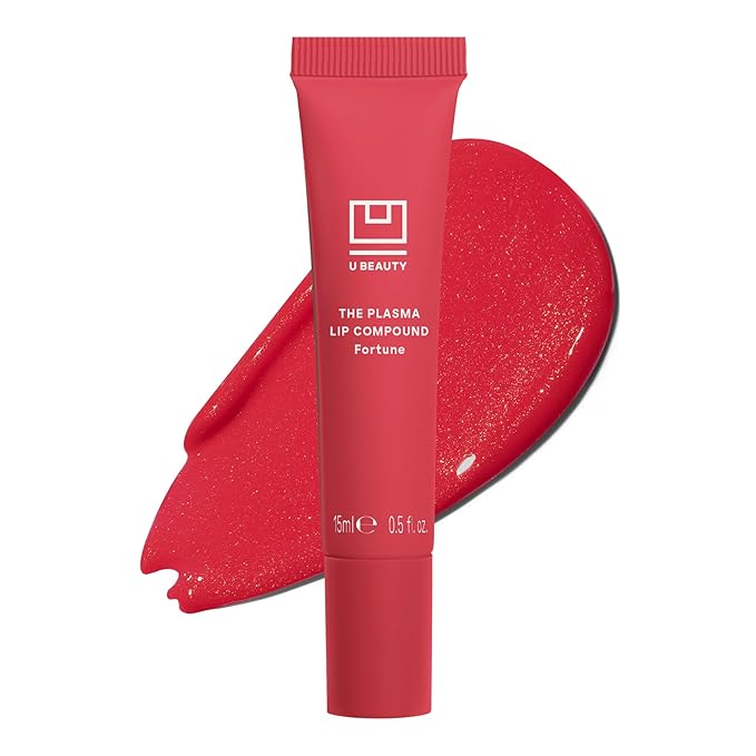 U Beauty The PLASMA Tinted Lip Compound - Anti-Aging & Anti-Wrinkle Lip Gloss, Hyaluronic Acid, Shea Butter & Peptides for Hydration & Plumping,Fortune - 15 mL-Velvo Beauty