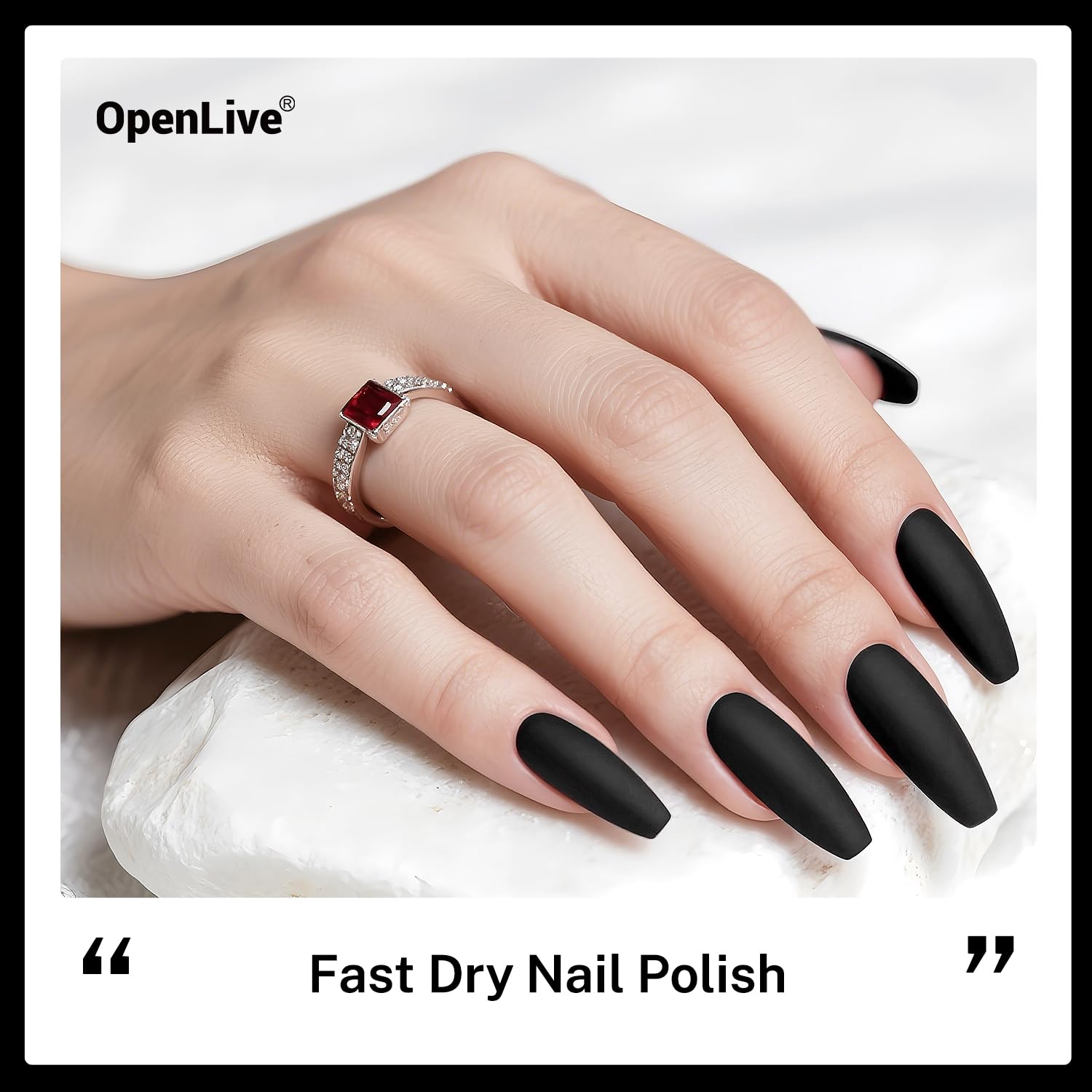 16.5ml Black Nail Polish Large Volume Quick Drying Nail Polish, Fast Drying and Long Lasting Color Nail Art DIY Home Manicure Gift for Women-Velvo Beauty