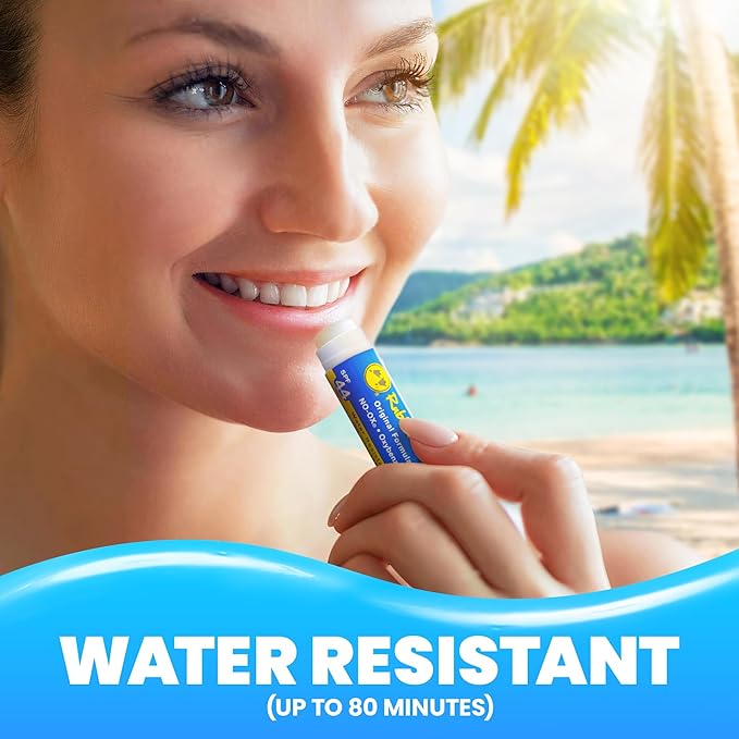 Rubber Ducky | Lip Sunscreen, Lip Balm with SPF 44, Water Resistant Sunscreen Lip Balm | Vegan, Untinted, Vanilla Flavor, with Vitamin E | All Season - Broad Spectrum Sunscreen for Lips-Velvo Beauty