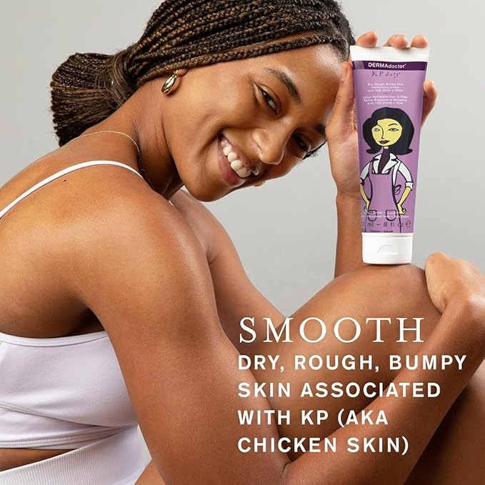DERMAdoctor: KP Duty Moisturizing Lotion | Dermatologist Formulated Body Cream for Keratosis Pilaris | Smooth Dry, Rough, Bumpy, Chicken Skin | Hydrates & Softens | 10% AHAs + PHAs | (8 oz)-Velvo Beauty