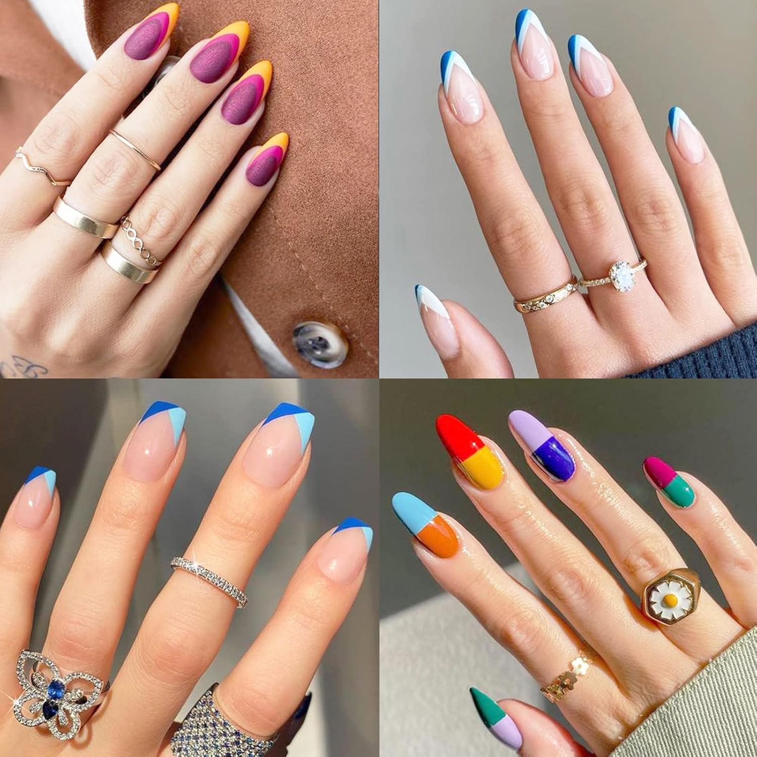 1860 Pcs French Tip Nail Guides, Self-Adhesive French V-Shaped Moon Shaped Manicure Strip Stickers for Edge Auxiliary Black DIY Decoration Stencil Tools(5 Designs, 36 Sheets)-Velvo Beauty