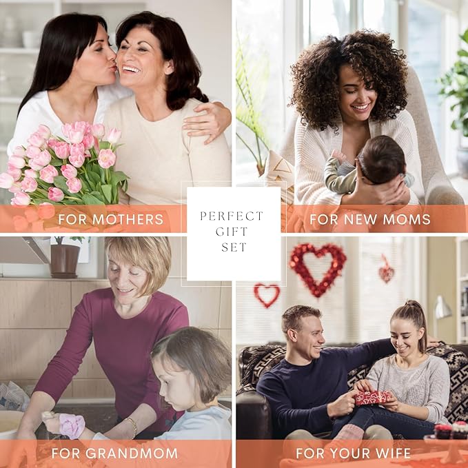 Spa Gift Set with Robe - 7 pc for New Mothers Postpartum Moms & Expecting- Luxurious Gift Set w Jasmine Candle Honey Lotion Coconut Oatmeal Body Scrub - All-Natural for Self-Care. Push present.-Velvo Beauty