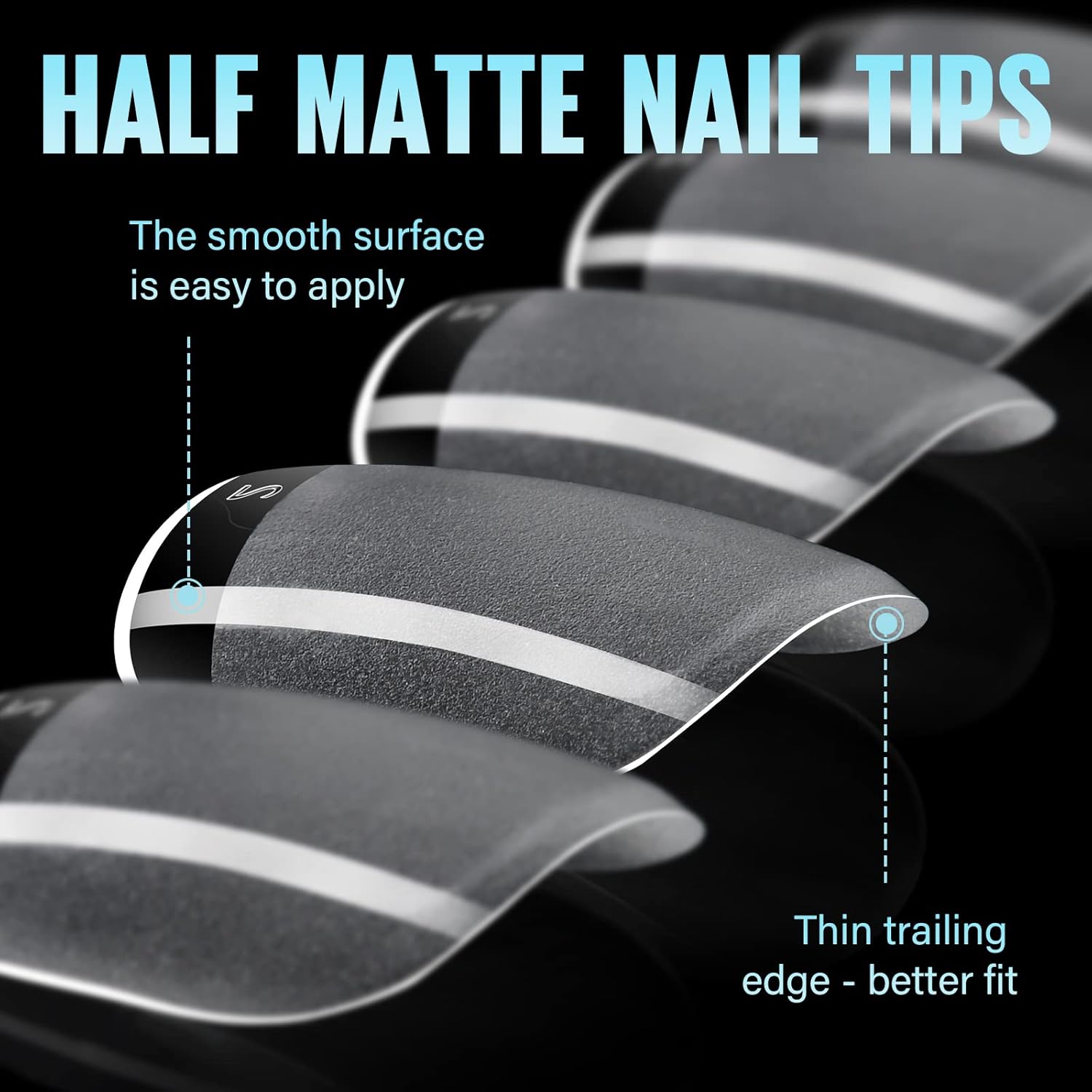 TOMICCA Short Nail Tips Extra Short Square Nail Tips, 192Pcs Fake Nails 12 Sizes Acrylic Clear Nails for Beginner and Professional DIY Gel Nails Salon-Velvo Beauty