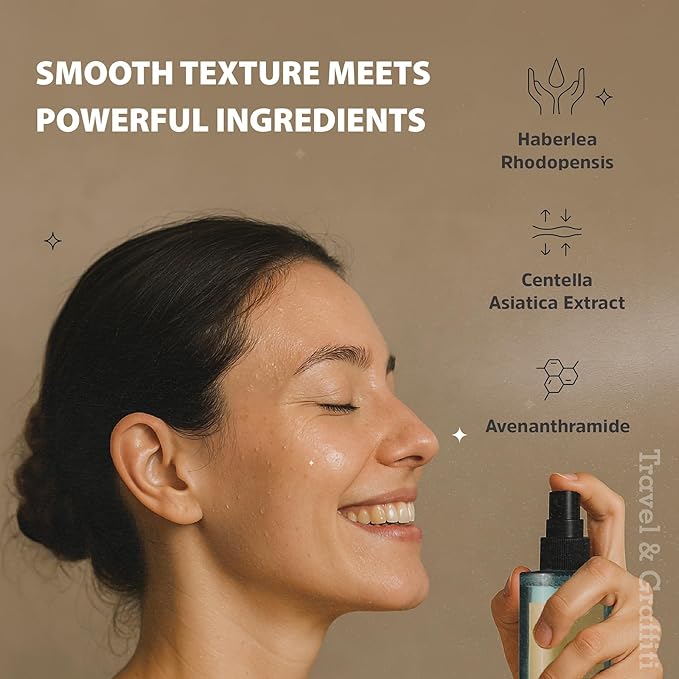 Haberlea Face Mist – Natural Rose-Scented, Alcohol-Free Facial Spray for All-Day Hydration & Pre-Makeup Use – Soothing Toner Mist for Dry, Sensitive Skin – Made in Taiwan – 100ml-Velvo Beauty