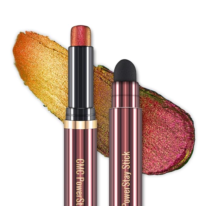 CHARMACY Duochrome Long Stay Eyeshadow Stick, Creamy Eye Shadow Stick, Multicolor-Shifting Glitter Eyeshadow, Waterproof & Smudge-Proof, High Pigmented, Built-in Smudger #06-Velvo Beauty