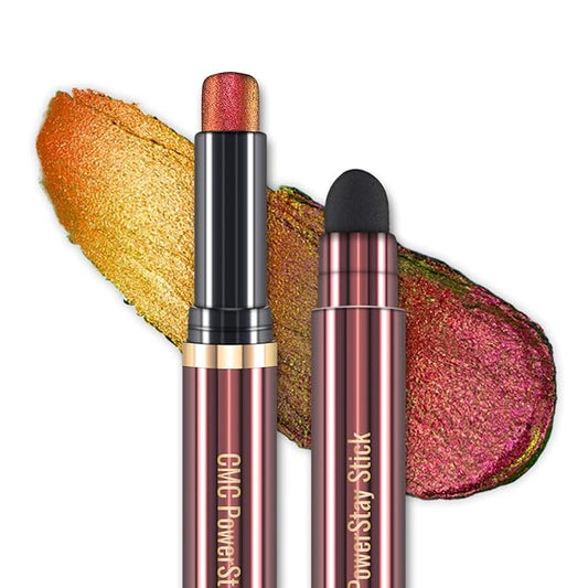 CHARMACY Duochrome Long Stay Eyeshadow Stick, Creamy Eye Shadow Stick, Multicolor-Shifting Glitter Eyeshadow, Waterproof & Smudge-Proof, High Pigmented, Built-in Smudger #06-Velvo Beauty