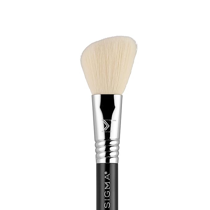 Sigma Beauty Travel Essential Trio - Makeup Brush Set for Foundation Powder Eyeshadow - 3 Tool Brushes with Brush Tin Holder - Skin Safe, Vegan Makeup Brushes for Travel - Black-Velvo Beauty