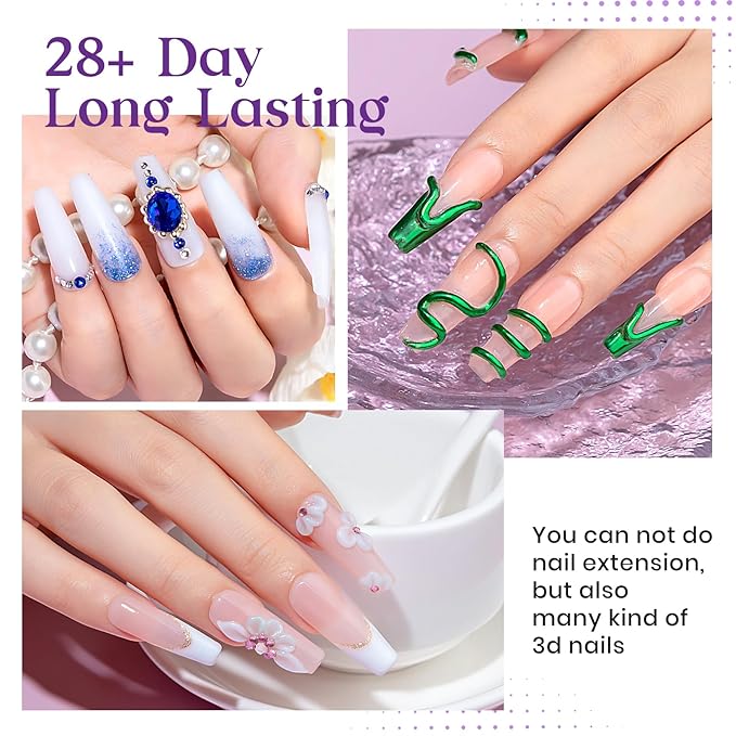 MIZHSE Solid Builder Gel for Nails, 60g White 3D Gel Nail Art Sculpting Non-Sticky Carving Hard Extension Soak Off UV LED for Salon Manicure Home DIY-Velvo Beauty