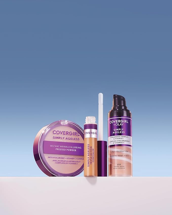 Covergirl Simply Ageless Instant Wrinkle Blurring Pressed Powder, Translucent, 0.39 Oz.-Velvo Beauty