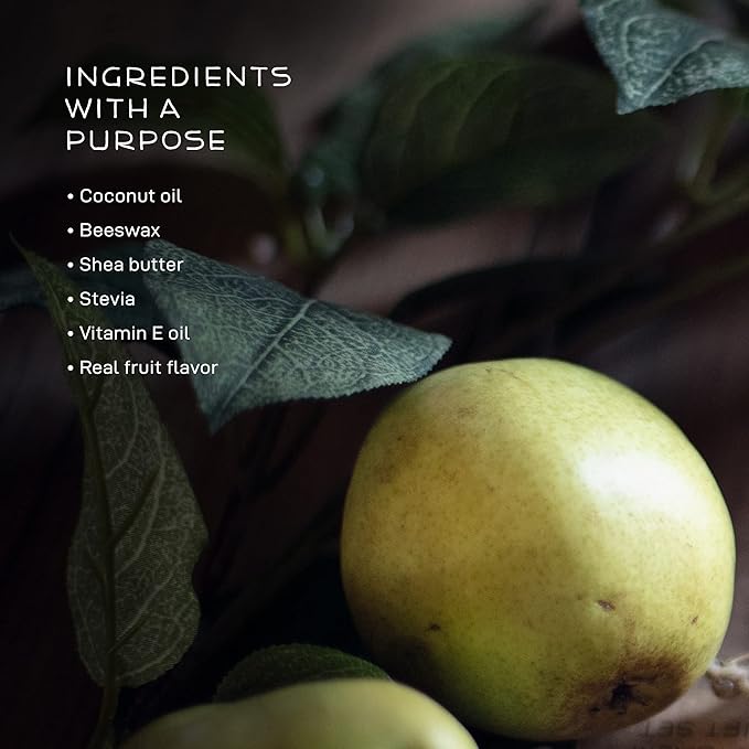 Farmstead Apothecary 100% Natural Lip Balm with Organic Beeswax, Organic Shea Butter & Organic Coconut Oil, Pear & Almond 0.2oz (Pack of 2)-Velvo Beauty