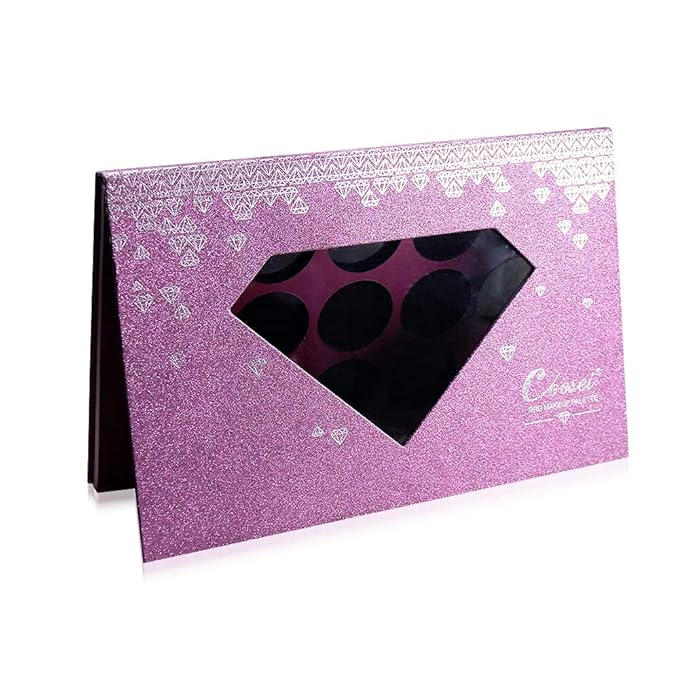 Large-Sized Empty Magnetic Makeup Palette with Diamond-Shaped Transparent Window-Velvo Beauty