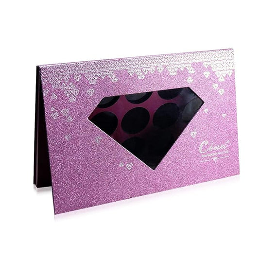 Large-Sized Empty Magnetic Makeup Palette with Diamond-Shaped Transparent Window-Velvo Beauty