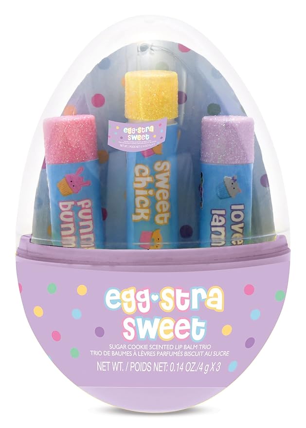 iscream 3-piece Sugar Cookie Scented Lip Balm in Egg Shaped Container-Velvo Beauty