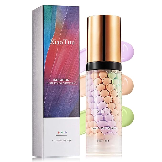 Color Correcting Facial Serum,Isolation Cream,Pore Primer,Invisible Pore,Skin Tone Correcting,Moisturizing Concealer Foundation Face Makeup Brightening Primer Base-Velvo Beauty