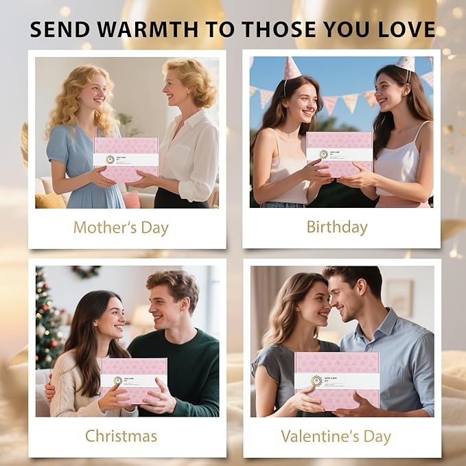 Mother's Day Gift, Spa Gifts 28pcs Rose Facial Skin Care Set for Women, Face Cream, Bath Oil, Serum, Shower Accessories - Bath and Body & Facial Kit - Birthday, Christmas, Valentine's, Bridal Shower-Velvo Beauty