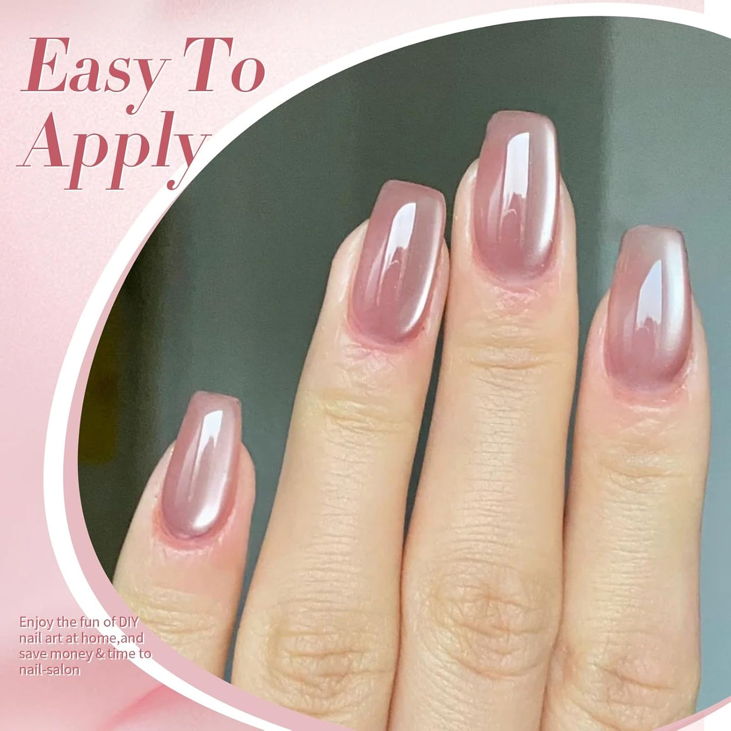 Born Pretty Cat Magnetic Eye Gel Nail Polish Cat Magnetic Gel Moonlight Dried Rose Color Cat Magnetic Glitter Nail Polish Nail Gel Soak Off Nail Art Salon Home Gift for Women 15ML-Velvo Beauty