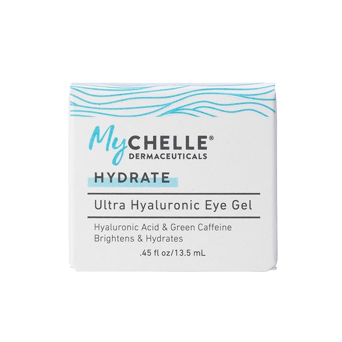 MyChelle Dermaceuticals Ultra Hyaluronic Eye Gel (0.45 Fl Oz) - Rich Hydration for Dry Skin with Vegan Hyaluronic Acid, Help Plump Skin and Help Reduce Appearance of Fine Lines and Wrinkles-Velvo Beauty