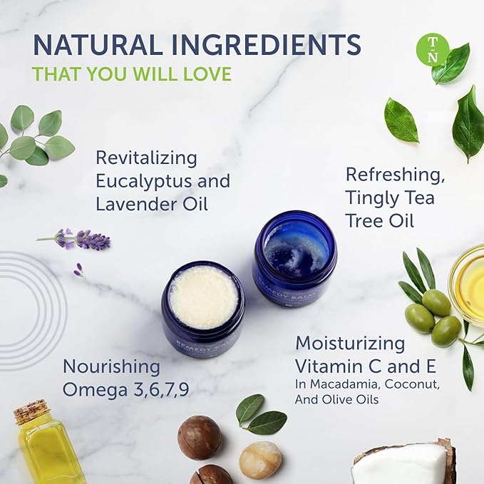 Truremedy Naturals Remedy Balm with Tea Tree Oil, 2 oz - Soothing Moisturizer for Rough Areas - Nourishing Foot and Body Balm with Tea Tree, Lavender, and Eucalyptus-Velvo Beauty