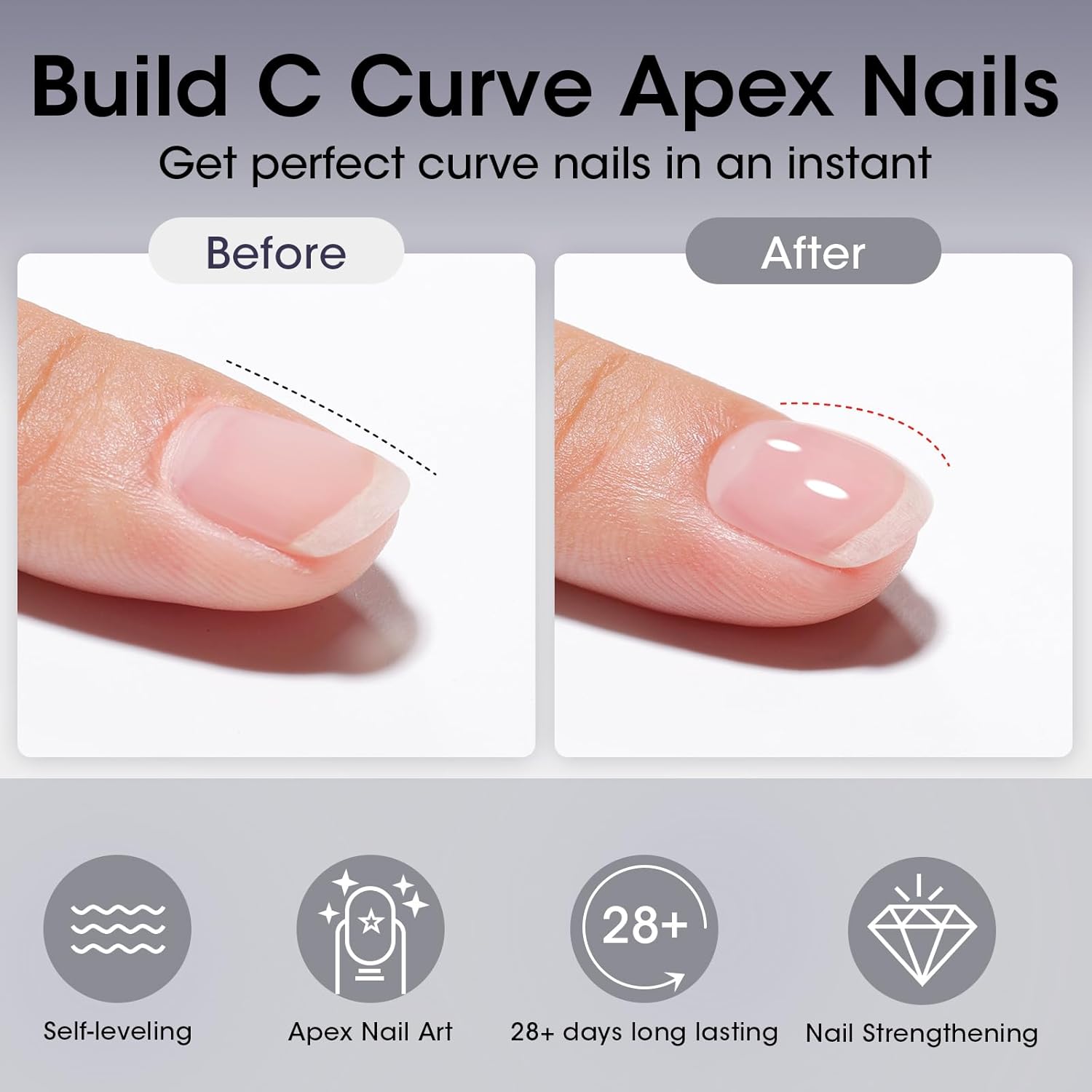 Gellen Salon-Grade Builder Gel for Nails, 5 in 1 Hema Free Clear Builder Gel for Nail Apex Strengthener 20ml Clear Builder GelNail Polish in Upgraded Bottle U V Cured for Home DIY-Velvo Beauty