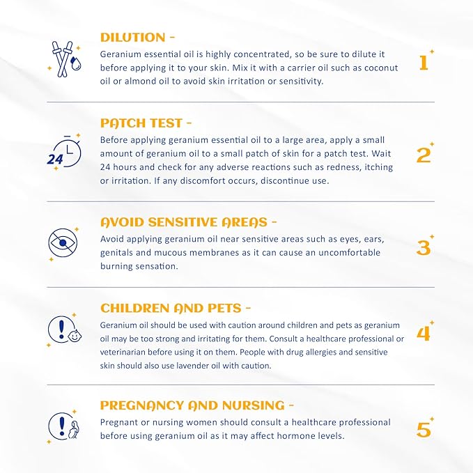 HIQILI 30ML Geranium Essential Oil， for Skin, Diffuser & Candle, 100% Pure and Natural - 1.01 Fl.Oz-Velvo Beauty