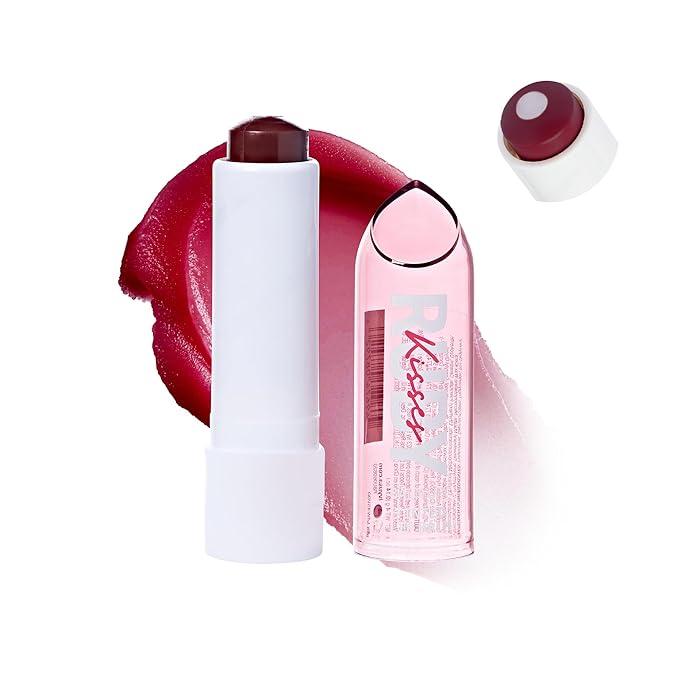 Ruby Kisses Balm Up Tinted Lip Balm, Non-Greasy Hydrating Formula, Nourishing Coconut Core & Vitamin E Infused, Lip Care with Natural Shine, Lightweight Sheer Color (Plum)-Velvo Beauty