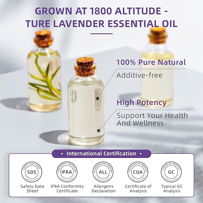 HIQILI 32 Fl Oz Lavender Essential Oil Pure, for Aromatherapy Diffuser, Hair, Includes Premium Quality Glass Dropper-32 Ounces-Velvo Beauty