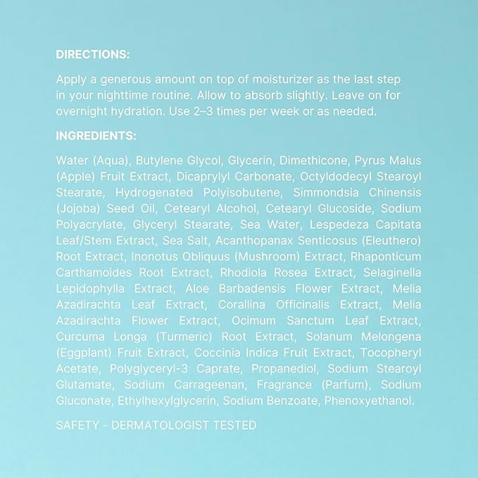 NuSkin NUTRICENTIALS Pillow Glow Sleeping Mask | Overnight Hydration | Bioadaptive Botanical Complex | Red Algae | Apple Extract | Deep Sea Water | Skin Glowing & Pore Minimizing | 2.5 Fl Oz | 1 Pack-Velvo Beauty