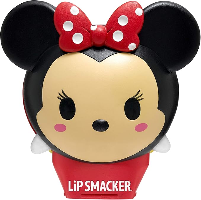 Lip Smacker Disney Minnie Mouse Tsum Tsum Flavored Lip Balm, Minnie Strawberry Lollipop, Clear, For Kids-Velvo Beauty