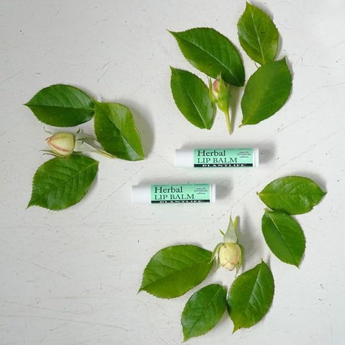 Plantlife Herbal Lip Balm - Organic Lip Balm Made with Beeswax, Calendula & Chamomile - Soothing Lip Balm for Chapped Lips - Helps Moisturize Lips & Works on Minor Cuts & Scrapes - Made in California-Velvo Beauty