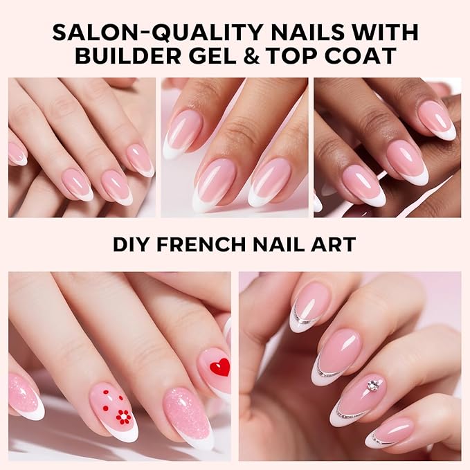 modelones French Tip Press on Nails, 150Pcs Short Almond Fake Nails with Nail Box, Pink Gel Nail Tips for Women, Soft Glue-On Nails for Natural Salon Look, DIY Nail Art Kit (15 Sizes)-Velvo Beauty