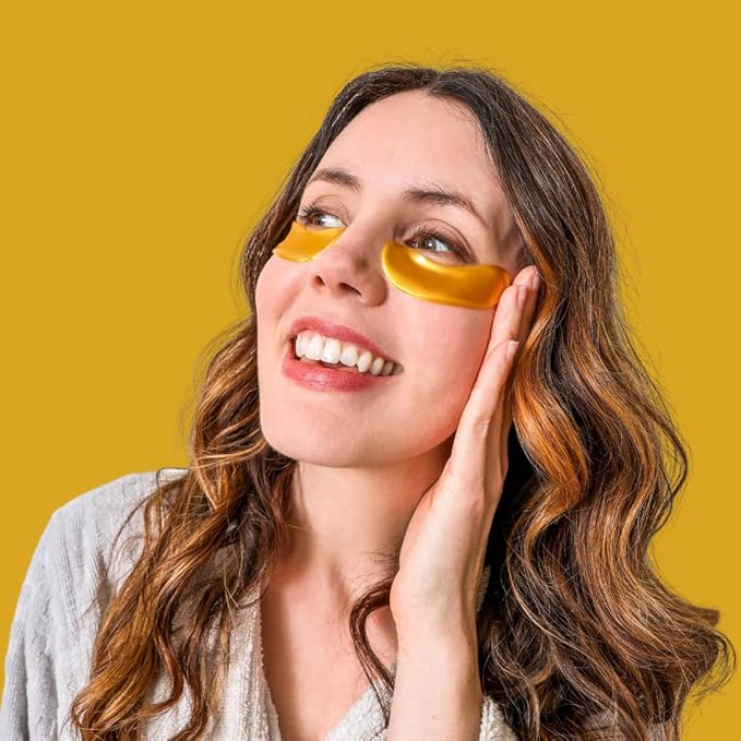 Revitalize Your Skin with 24K Gold Eye Mask - Reduce Puffy Eyes, Dark Circles, Wrinkles, and Fine Lines - 15 Pairs of Refreshing Eye Gels-Velvo Beauty