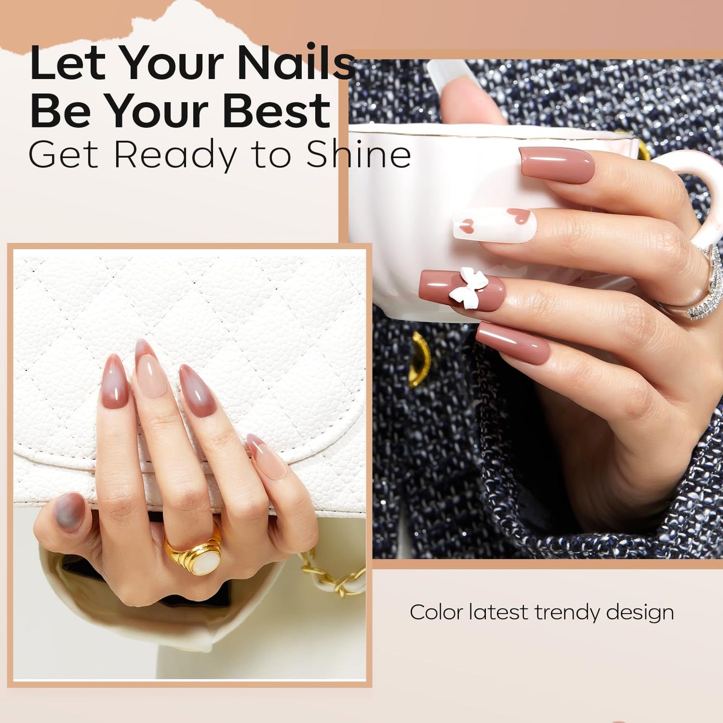 modelones Brown Nail Polish, Neutral Dark Nude 15 ml Quick Dry Nail Lacquer Strengthener Chip Resistant Long Last Shine Fingernail Toe Nail Art DIY Home Travel Manicure Gift for Women Girls 0.5 Fl Oz-Velvo Beauty