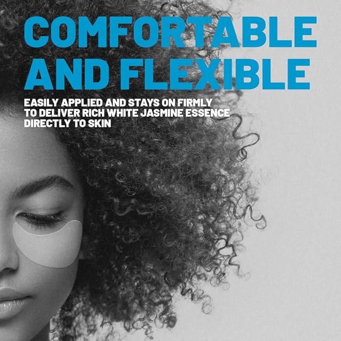 White Jasmine Eye Patches - Korean Eye Patches for Puffy Eyes - Collagen Eye Mask - Under Eye Patches Korean - Puffy Eyes and Dark Circles Treatment, Spa Masks for Women & Men - 60 pcs-Velvo Beauty