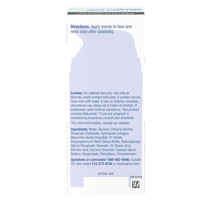 Neutrogena Collagen Bank Face Moisturizer, Larger Size Anti-Aging Face & Neck Collagen Cream, Bakuchiol, Face Lotion Supports Skin’s Natural Collagen for Visibly Plump Skin, 2.7 fl. oz-Velvo Beauty