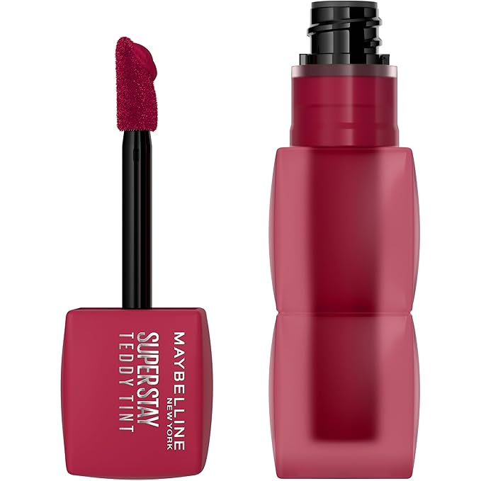 Maybelline Super Stay Teddy Lip Tint, Long Lasting Matte Lipstick For Up To 12HR Wear, Wild At Heart, 1 Count-Velvo Beauty
