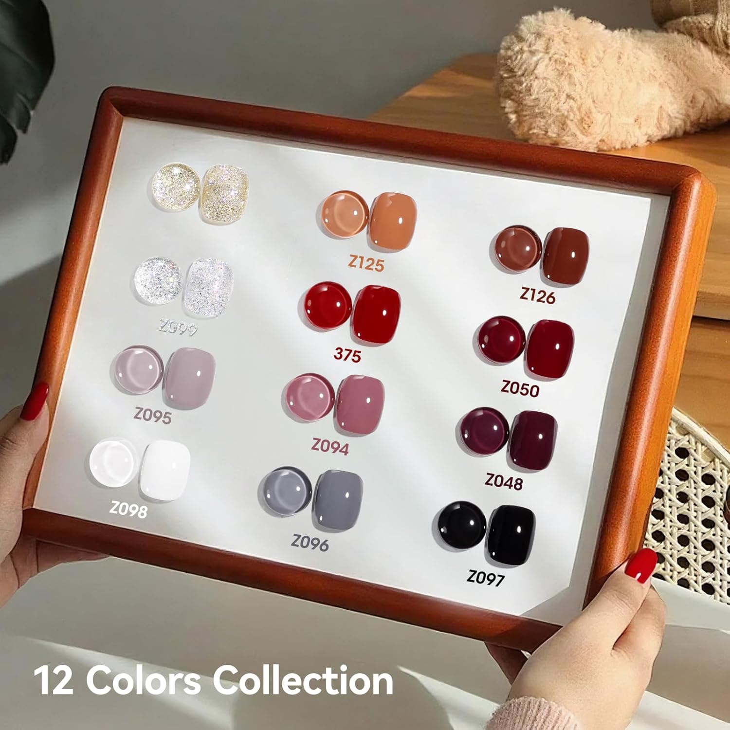 GELLEN 12 Colors Nail Polish Set, Fall Winter Trendy Air Dry Regular Nail Polish for Women Fingernail Toe Nails, Not UV Gel, Hema Free, Non-toxic, Black White Gray Nude Red Brown Gold Silver Set-Velvo Beauty