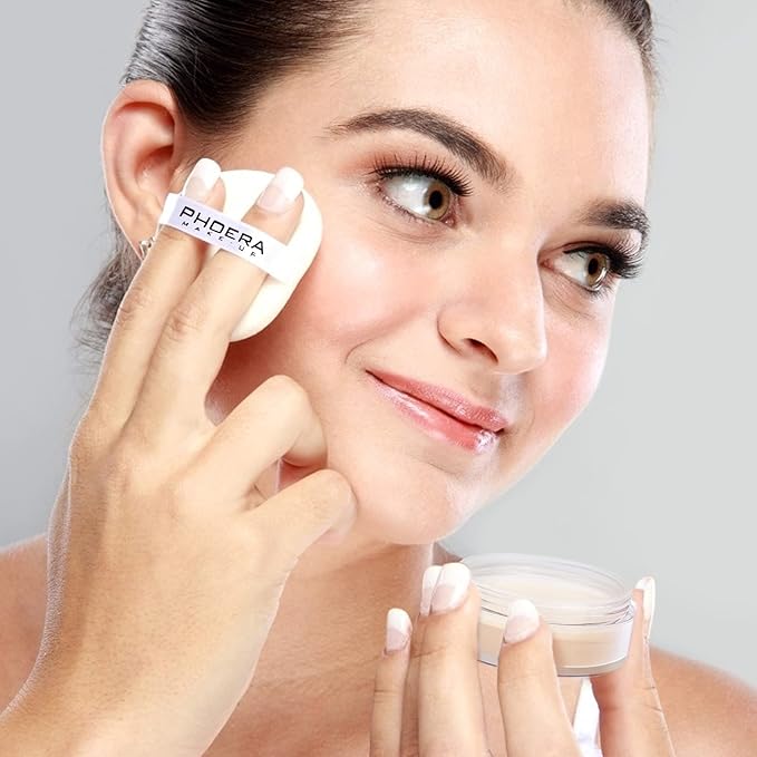 PHOERA Setting Powder Controls Oil,Setting Powder Makeup Light,Loose Powder Makeup Coverage,Loose Setting Powder Mini,0.17oz (Big02# Cool Beige)-Velvo Beauty