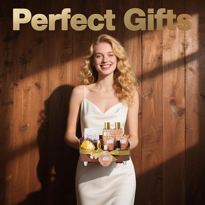 Luxury Gifts for Women, 16 Pcs Spa Gifts for Women of Coconut & Vanilla Scents Skin Care Kit, Facial Kit with Face Day Cream, Night Cream, Skincare Set, Skin Care Set Wrap in Makeup Storage Box-Velvo Beauty