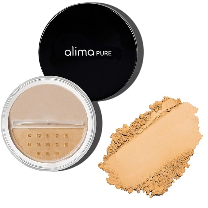 Alima Pure Matte Foundation Loose Mineral Powder Foundation Makeup, Loose Powder Makeup Oil Free Talc Free Powder, Natural Makeup Mineral Foundation Full Coverage Natural Foundation Powder .15 oz/4.5g-Velvo Beauty